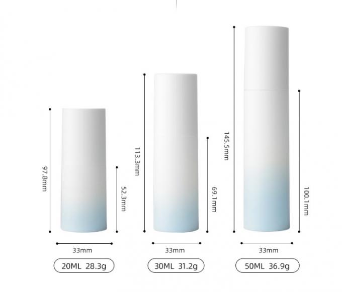 Παγωμένη χωρίς αέρα λοσιόν κλίση 50g 3.3*14.5cm εμπορευματοκιβωτίων ψεκασμού πλαστική καλλυντική 4