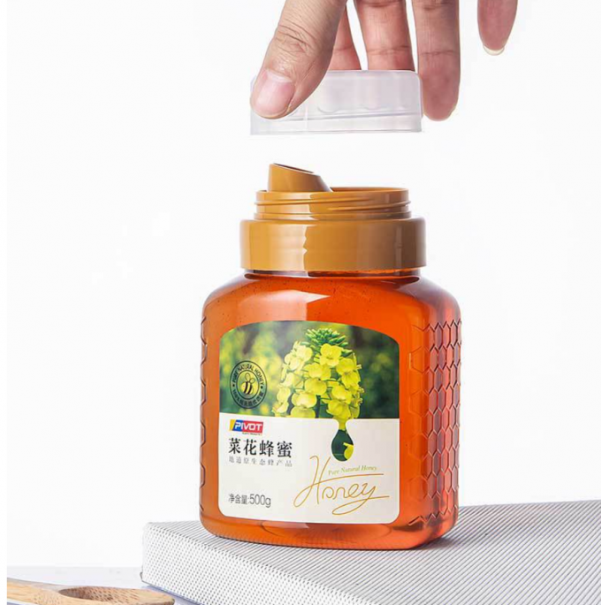 500g 700g επαναχρησιμοποιήσιμα πλαστικά βάζα μπουκαλιών ποτών μελιού πλαστικά συμπιέσιμα 5