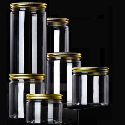 100ml 85mm Dia Clear Plastic Storage Jars Container Food Grade