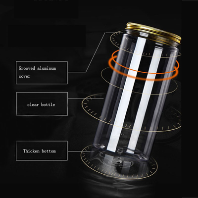 100ml 85mm Dia Clear Plastic Storage Jars Container Food Grade