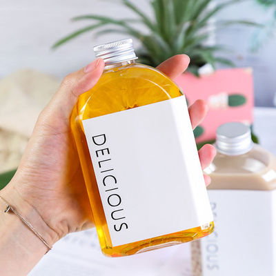 Good price 350ml πλαστική Tasteless Odorless επίπεδη μορφή μπουκαλιών ποτών χυμού μίας χρήσης σε απευθείας σύνδεση